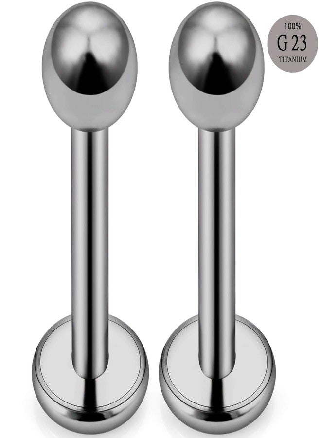 SCERRING 2PCS 16g G23 Titanium Labret Monroe Lip Tragus Cartilage Earring Ring Stud Piercing Jewelry 6mm - Image 2